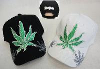 Marijuana Leaf Hat with Shadow on Bill